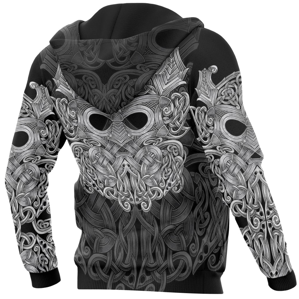 Fornnordisk herrtröja mönstrad med vikingaknutar och hammaren Mjölner