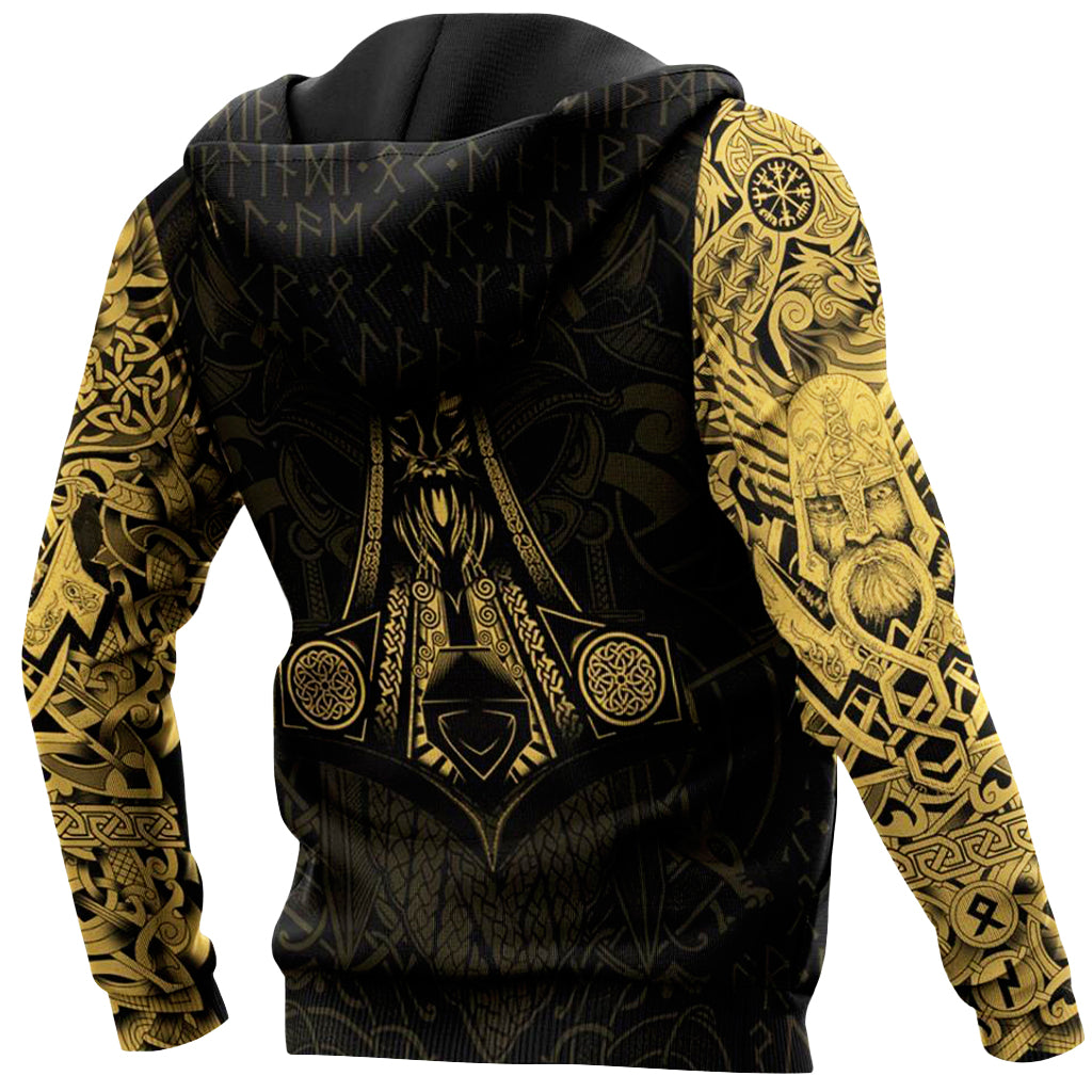 Luvtröja mönstrad med asarnas ledare och människornas övergug