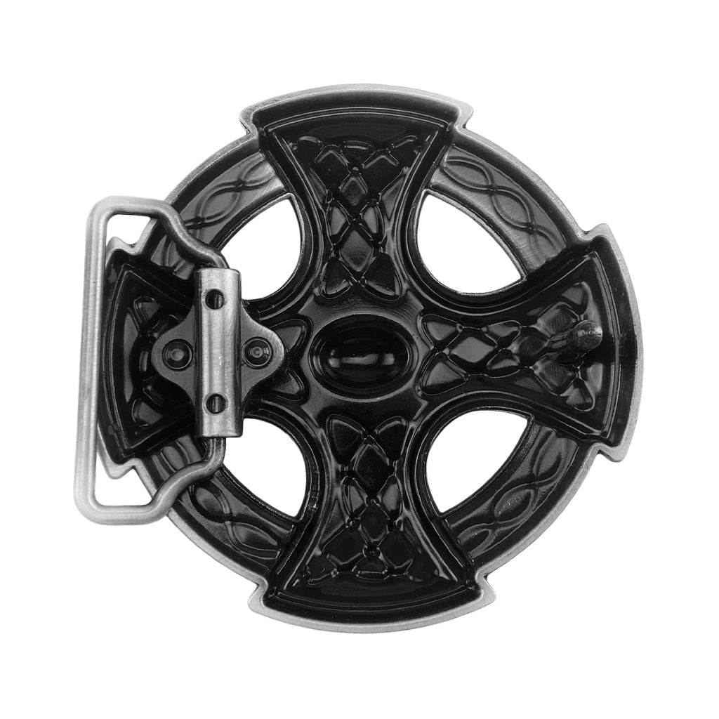 Bältesspänne avbildande keltiskt kors med cirkel över (Odens kors)