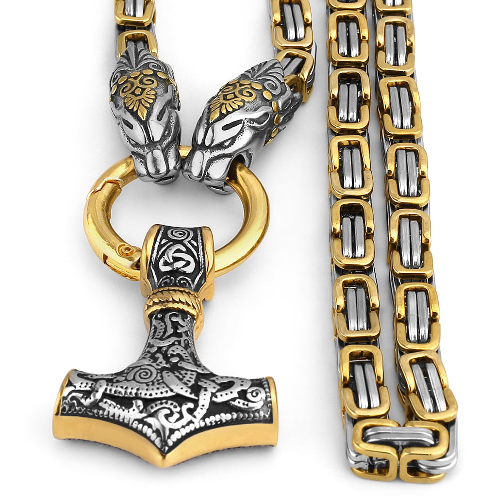 Mjölner smycke i guld