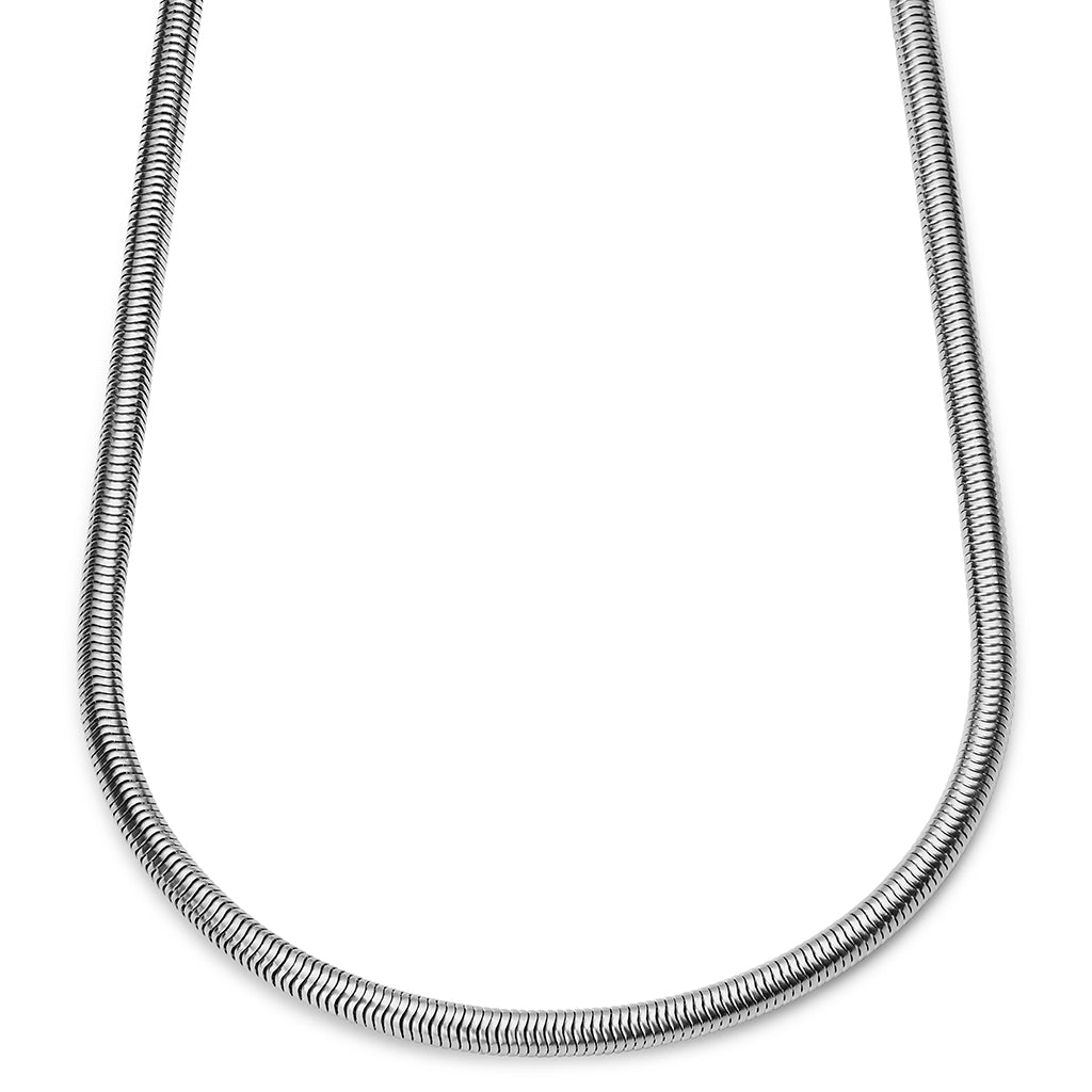 Silverfärgad ormkedja av rostfritt stål