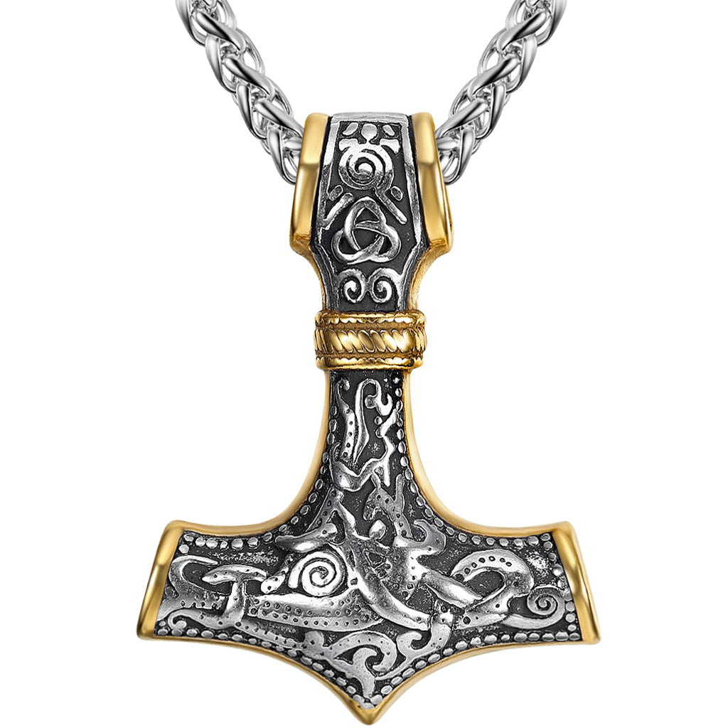 Tors hammare halsband i silver