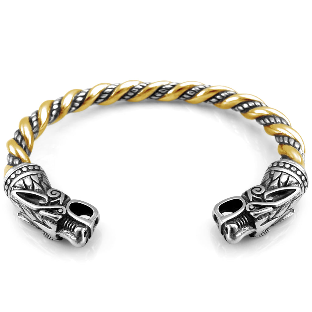 Justerbar viking armring i guld