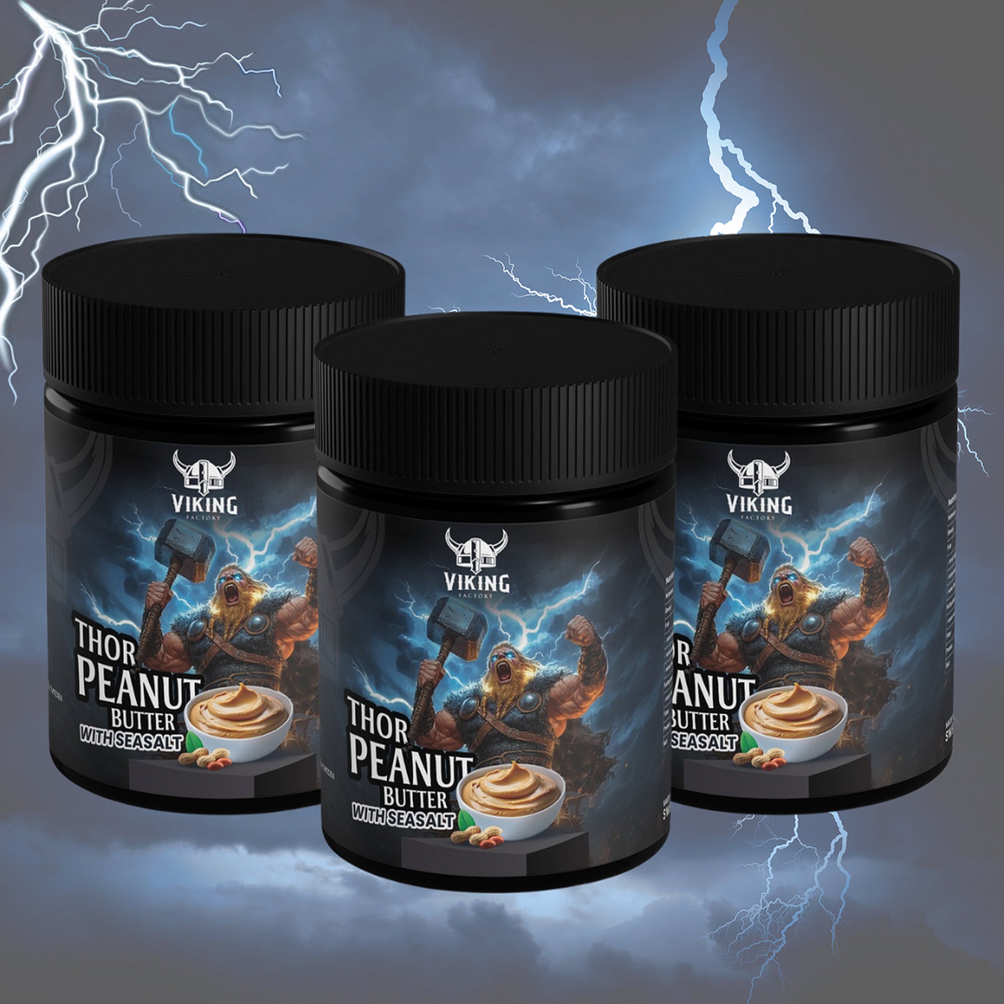 Jordnötssmör 400 gram från Viking Factory – naturligt, proteinrikt och fritt från tillsatt socker och palmolja