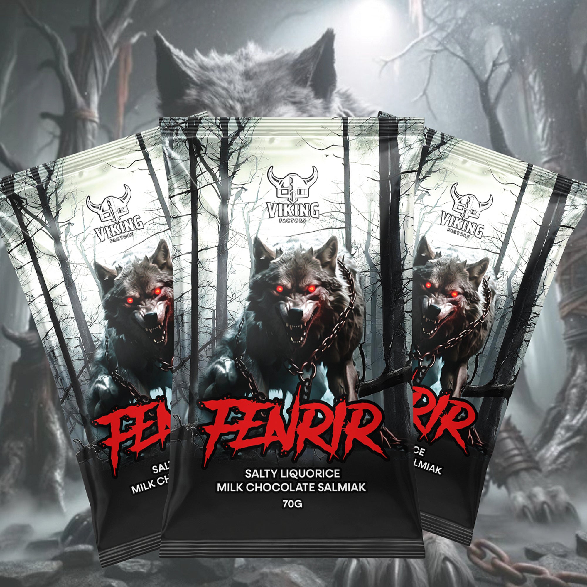Mjuk saltlakrits med len mjölkchoklad och salmiak från Viking Factory – vikingainspirerad smakupplevelse med söt och salt balans