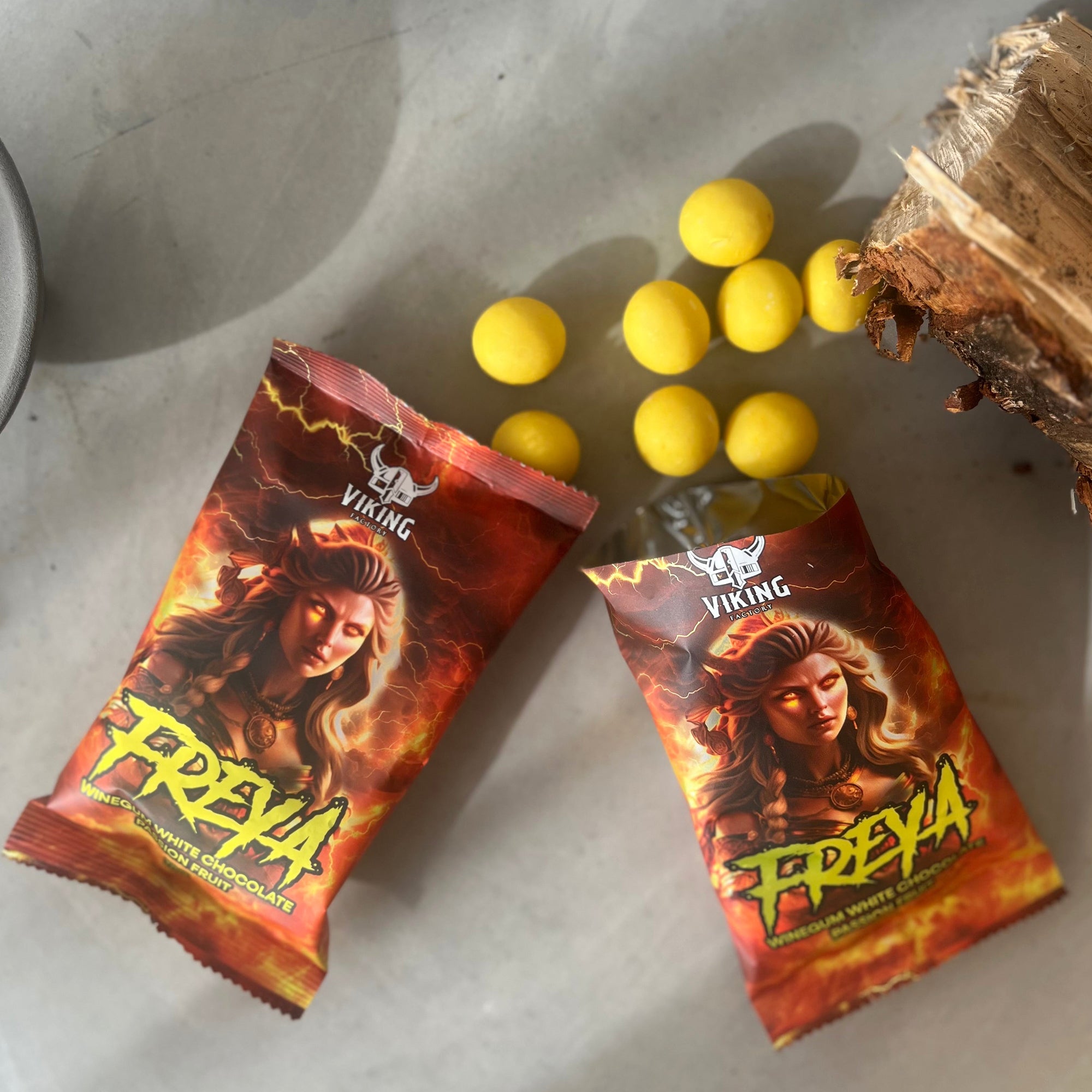 Vingummi med vit choklad och passionsfrukt – vikingainspirerat godis med tropisk smak