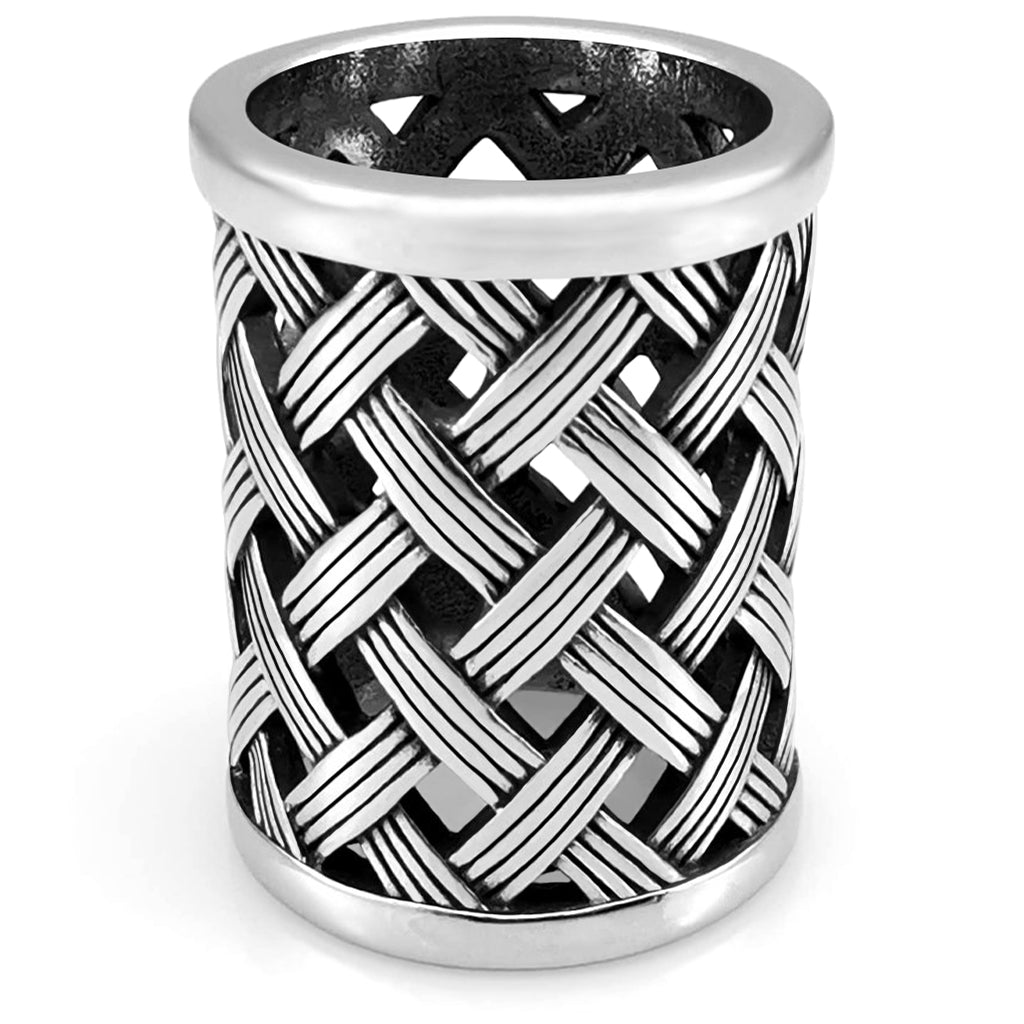 XL viking hårdekoration med utskuret flätmönster runtom