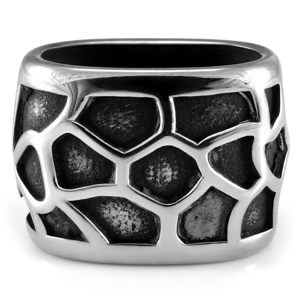 Oval viking hårring utsmyckad med ett geometriskt mönster av polygoner