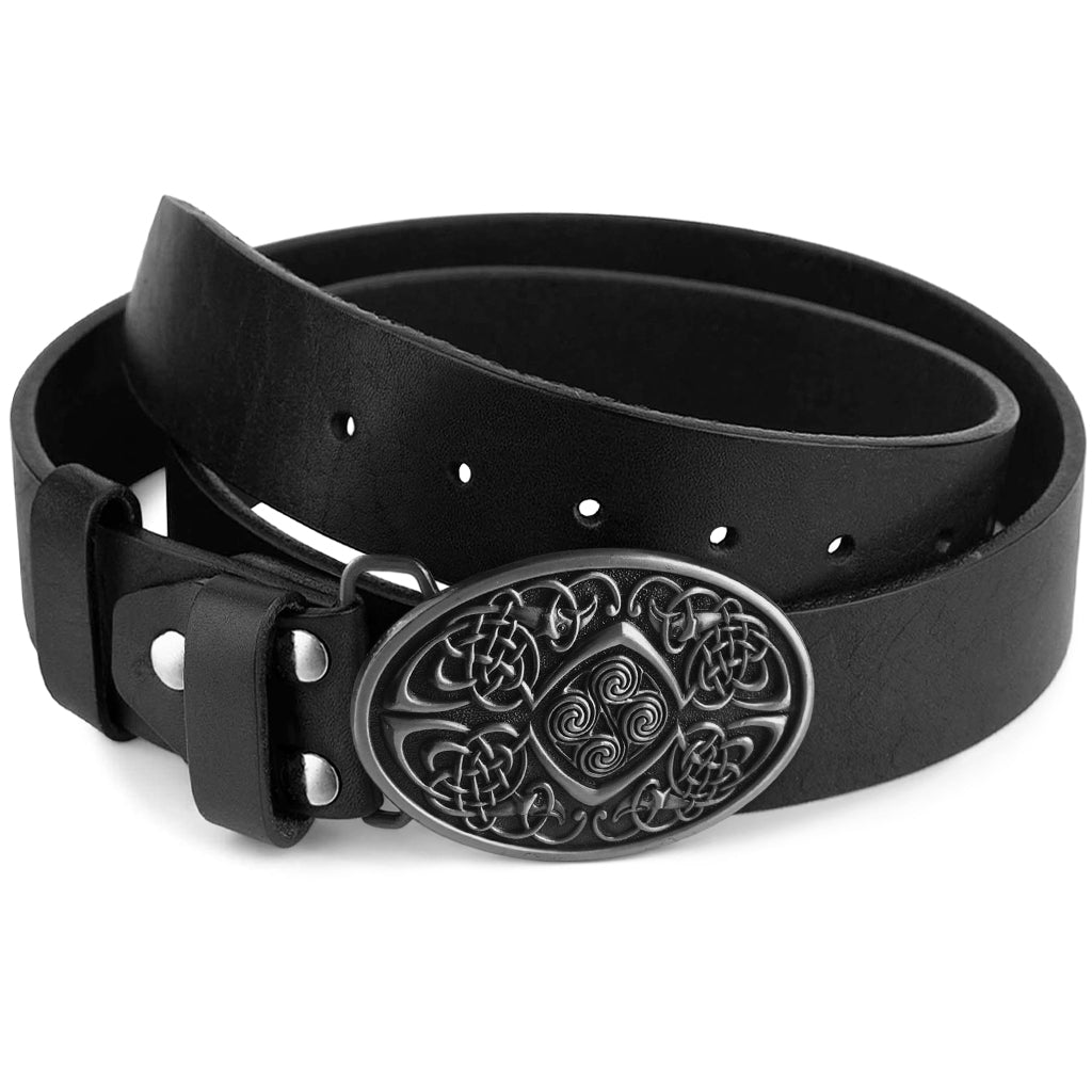 Vikingatida spänne och brett läderbälte