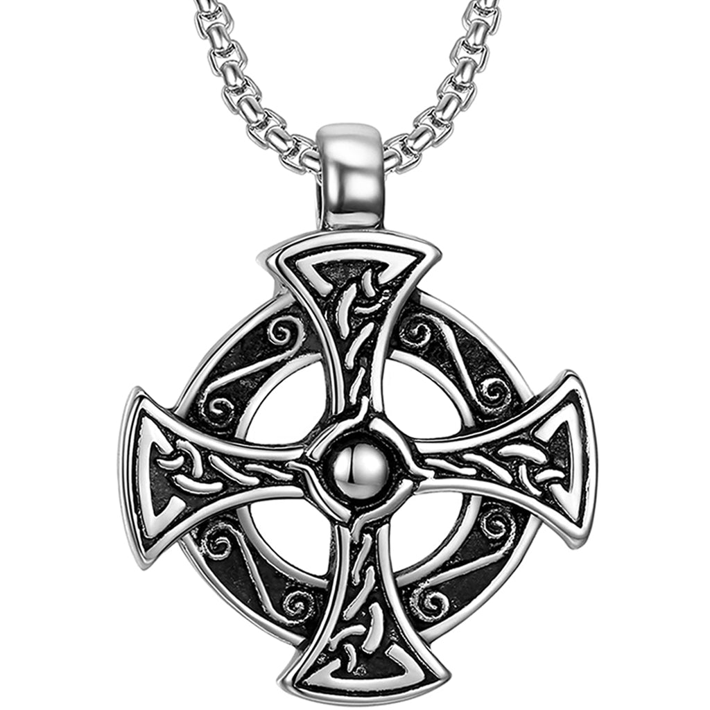Halsband med hängsmycke föreställande kelterkors (ringkors)