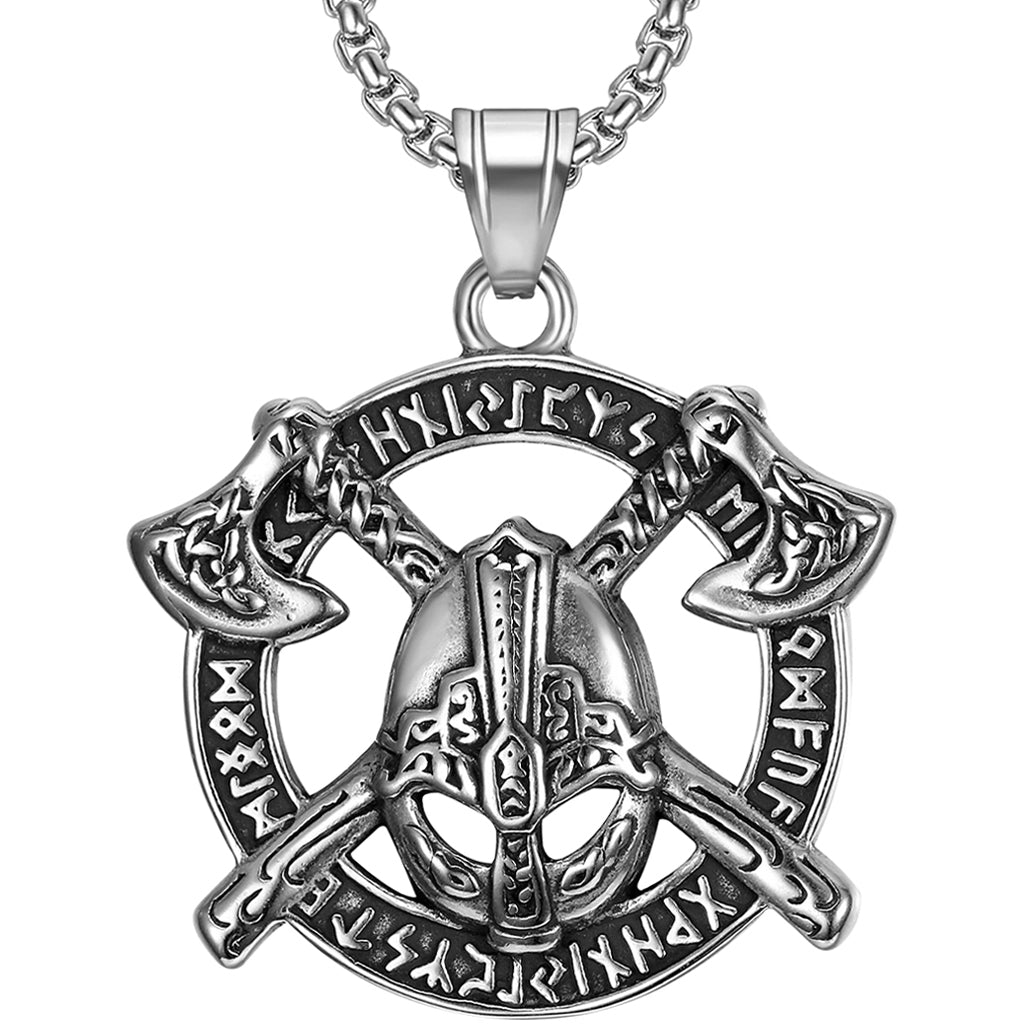 Vikingatida halsband med yxor