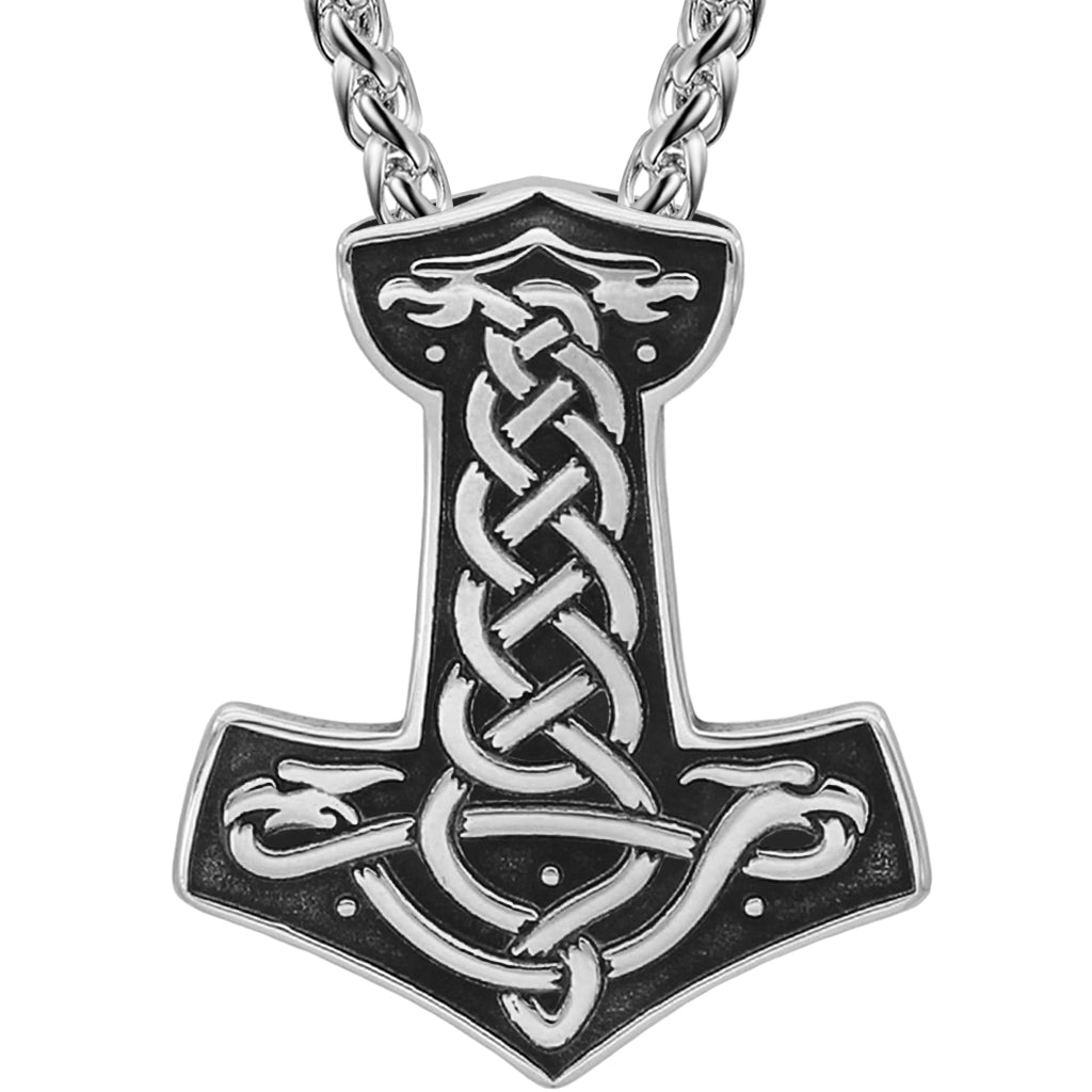 Tors hammare hängsmycke i stål