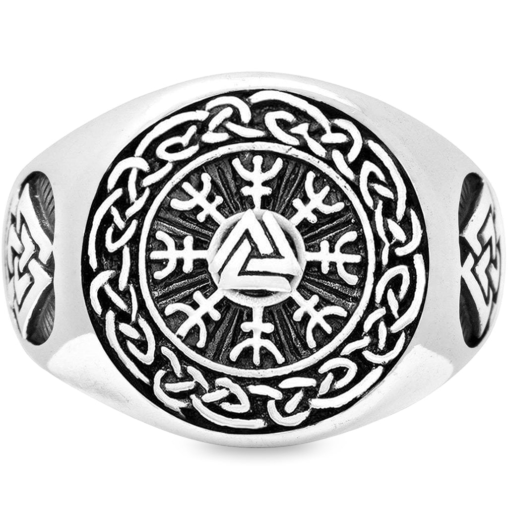 Ring med rungaldern Helm of Awe graverad på framstycket