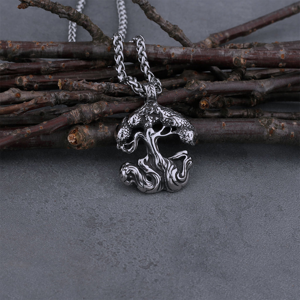 Silverfärgat livets träd halsband