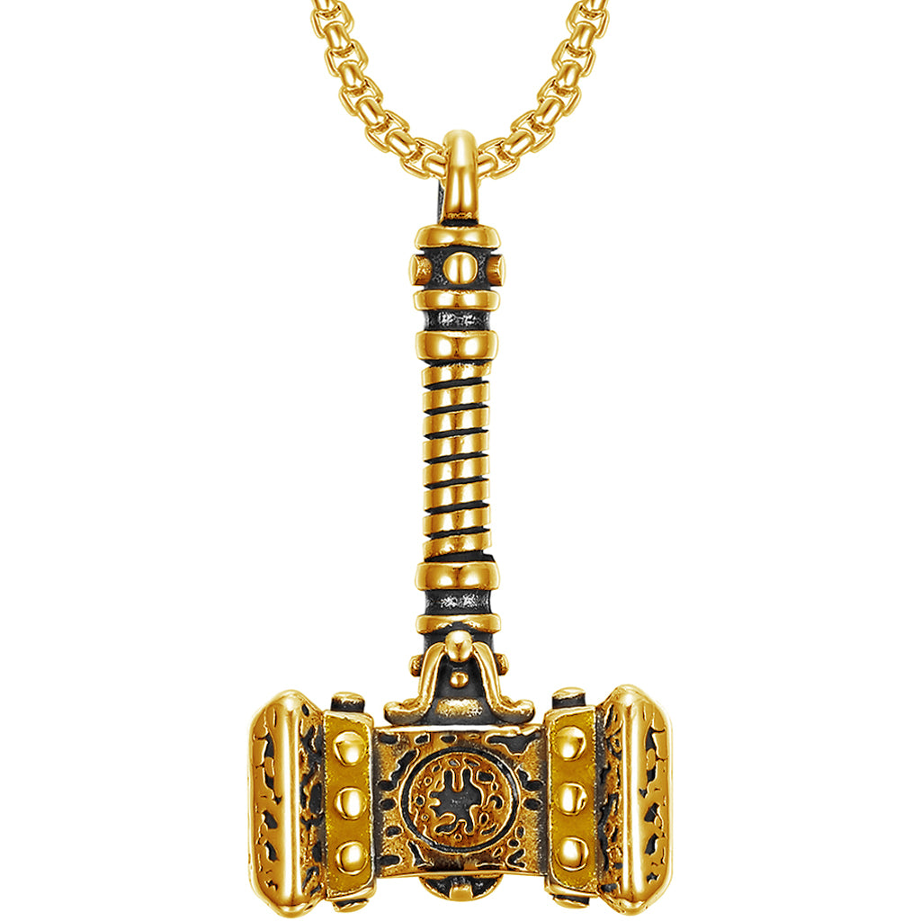 Mjölner halsband i guld