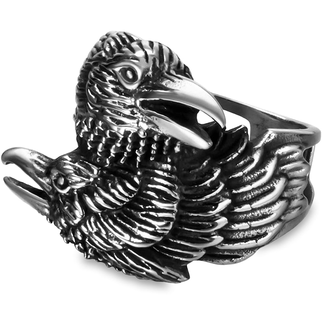 Ring med korpparet Hugin och Munin