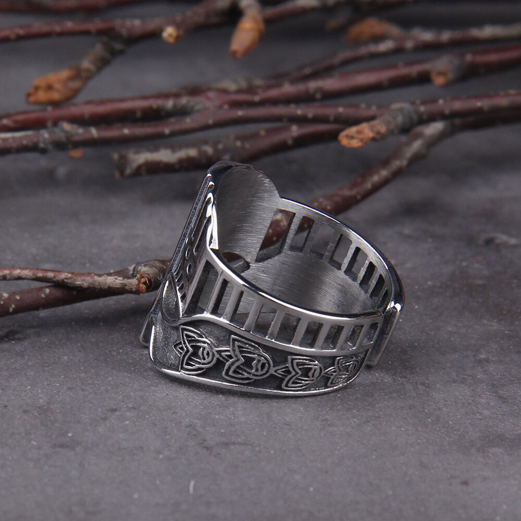 Öppen vikingaring i sterlingsilver