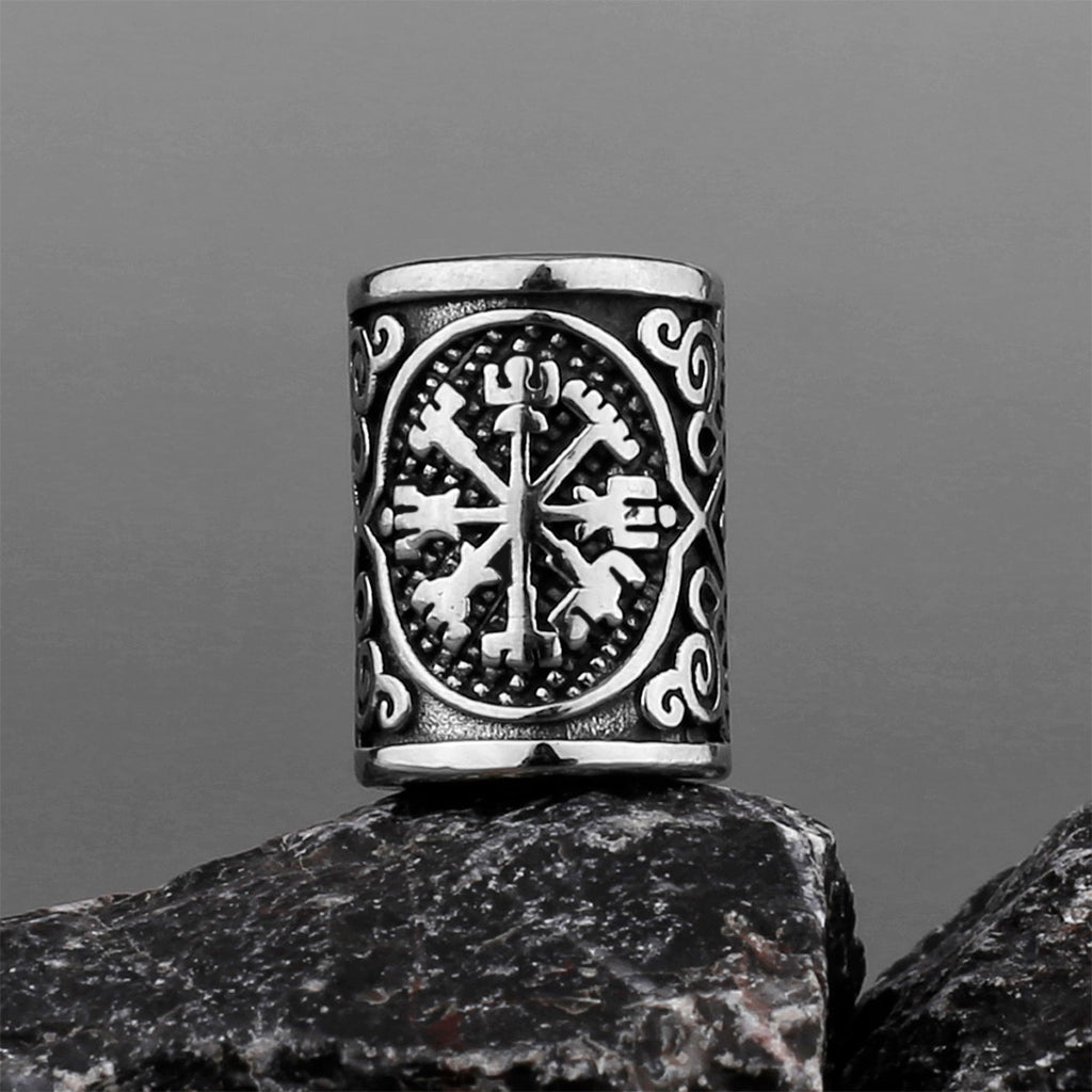 Vikingatida ring i rostfritt stål för användning i skägg eller hår