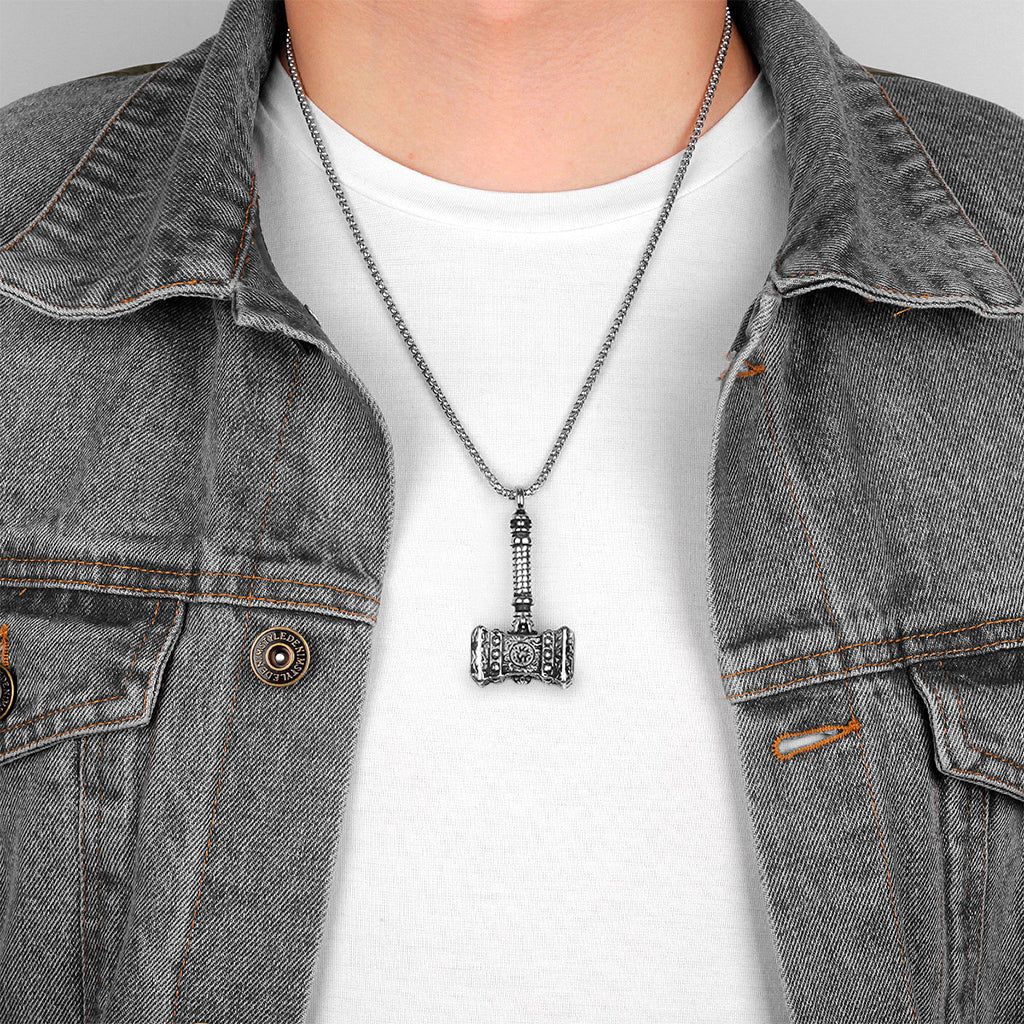 Traditionellt formad torshammare i rostfritt stål