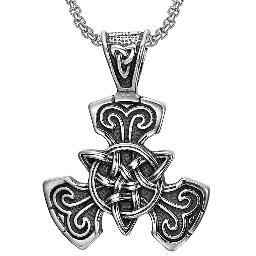 Silverfärgat triquetra smycke i stål
