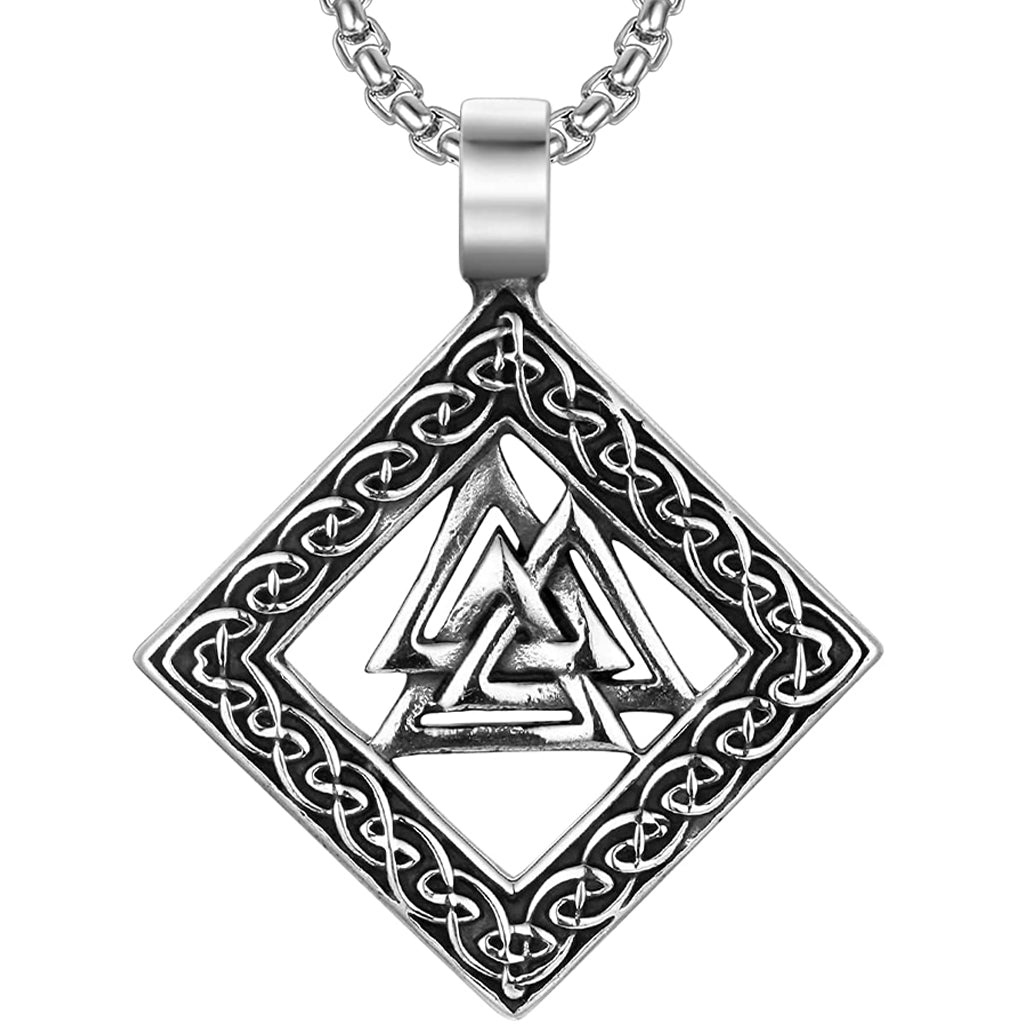 Valknut halsband tillverkat i rostfritt stål av högsta kvalitet