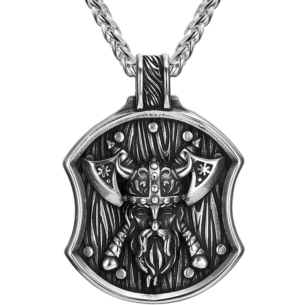 Viking halsband föreställande sköld med träutseende