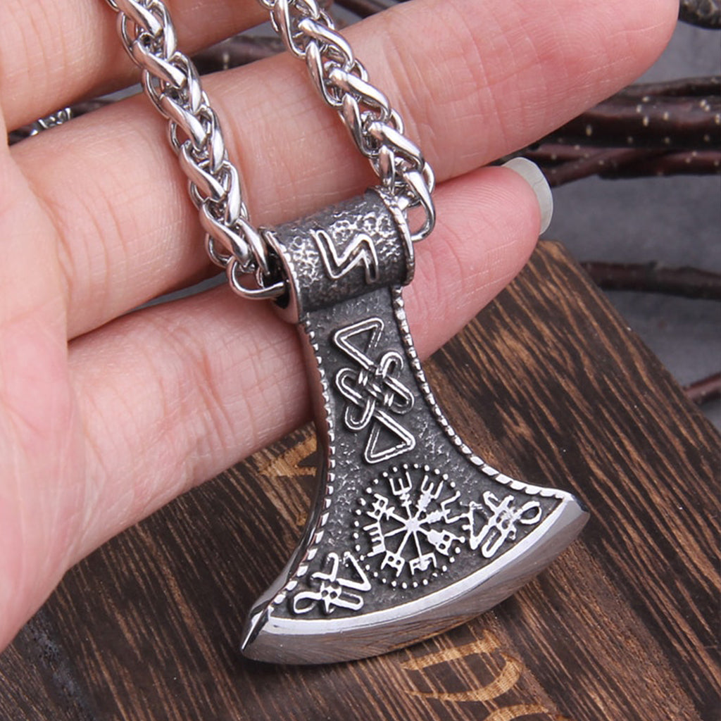 Yxamulett i rostfritt stål från vikingatiden