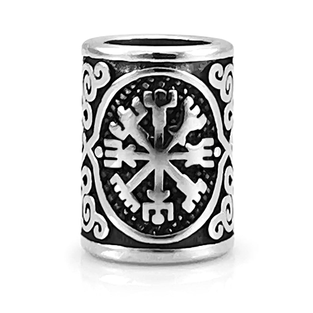 Vikingasmycke för skägg graverat med den isländska rungaldern vegvisir