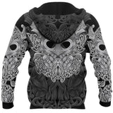 Sweatshirt med motiv på ryggen avbildande den nordiske guden Tor