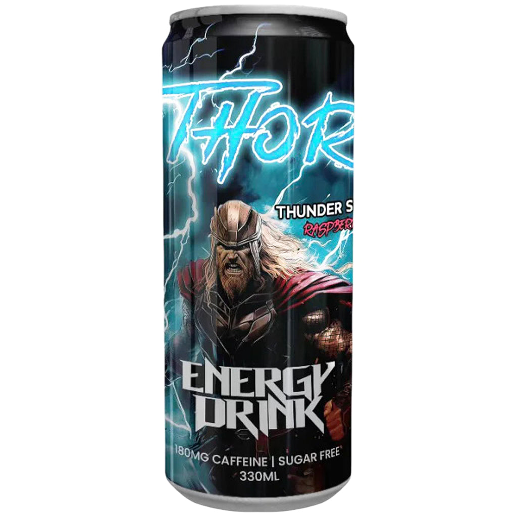 Energidryck Thor Thunderstorm Raspberry 330 ml från Delifabriken