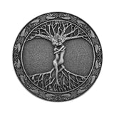 Vikingatida bältesspänne med asagudarnas lövträd (Mimers träd)