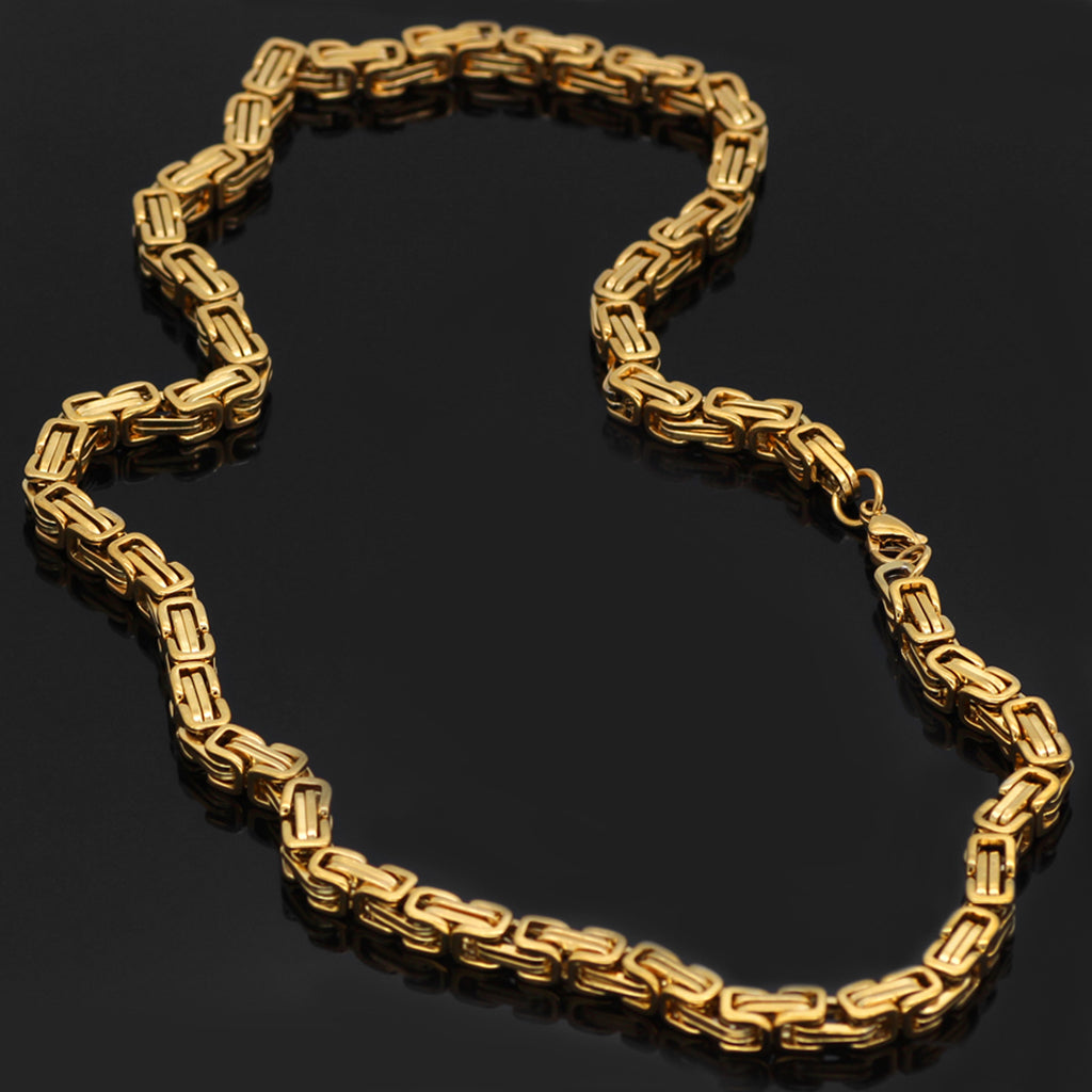 Kungalänk tillverkad i rostbeständigt guldstål