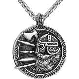 Runt smycke med avbildning av Odin