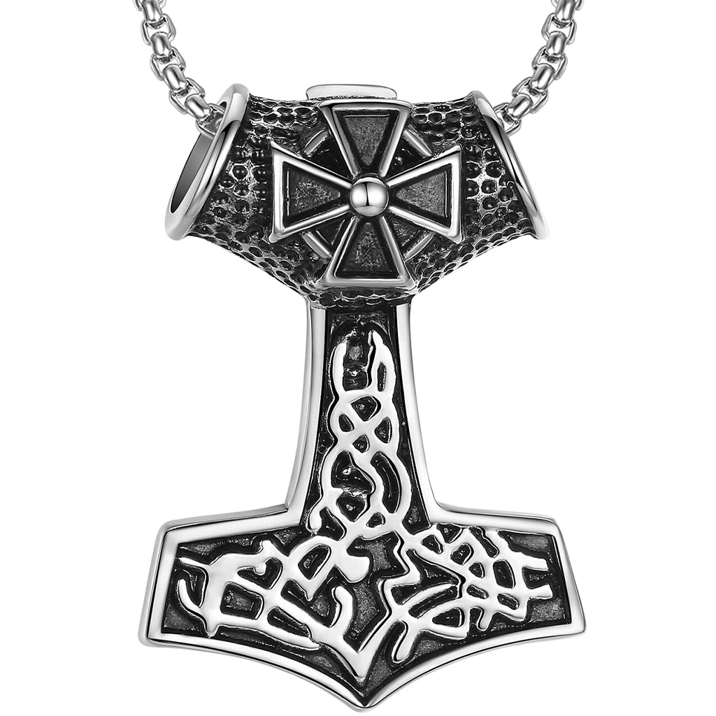 Stor Tors hammare graverad med likarmat åttauddigt kors (vikinga kors)