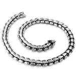 Silverfärgad viking halskedja i form av omättlig orm