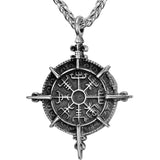 Korsformat viking kompass smycke
