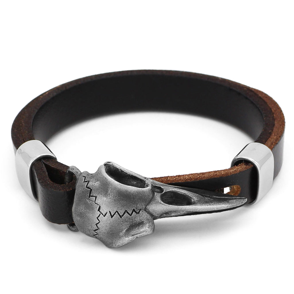 Handgjord viking läderarmband för herr