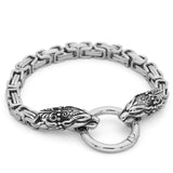 Stålfärgat vikinga armband med bysantinsk kedjestil